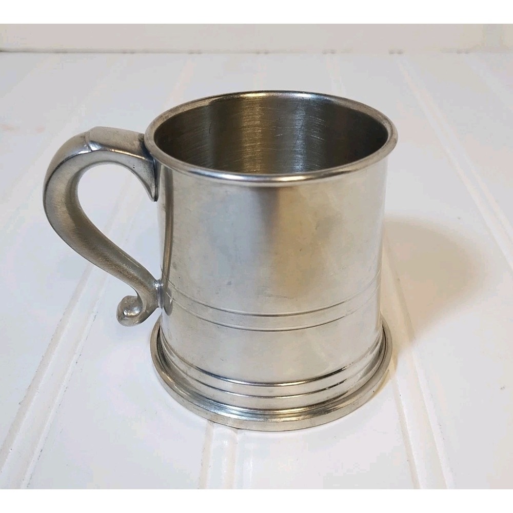 Vintage Woodbury Pewterers 2.75" Pewter‎ Beer Stein Tankard Mug